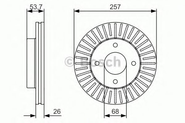 Тормозной диск Bosch METELLI арт. 0986479535 фото1