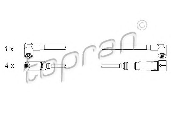Комплект дротів запалення JPGROUP арт. 102982 фото1