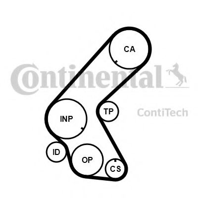Ремень ГРМ Opel Corsa D 06> 1,7CDTI , Combo 1,7 CDTI (CT1014) ContiTech BOSCH арт. CT1014 фото1