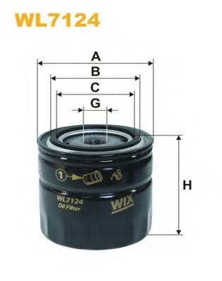 Масляный фильтр; масляный фильтр, ступенчатая коробка передач VOLVO арт. WL7124 фото1