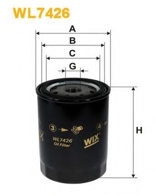 Фильтр масляный двигателя WL7426/OP632/5 (пр-во WIX-Filtron) HERTHBUSSJAKOPARTS арт. WL7426 фото1