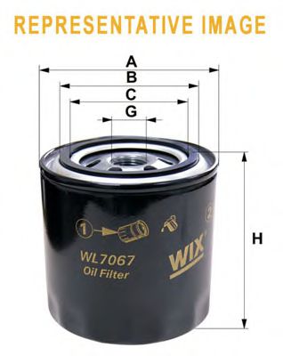 Фильтр масляный двигателя MAZDA 3, 6 1.5-2.2 D, 1.8-2.0 MZR 02- (пр-во WIX-FILTERS) KNECHT арт. WL7516 фото1