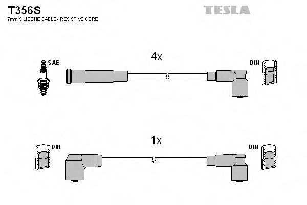 Провода свечные 2108-21099 карб (силикон) Tesla фото1