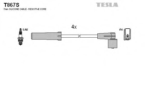 Провода свечные 21214 1.7 (силикон) Tesla фото1
