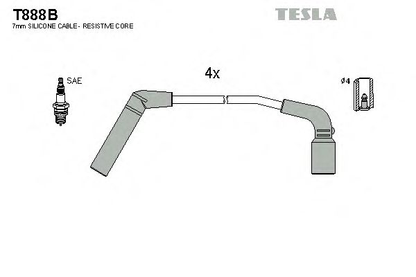 Провода высоковольтные Матиз 1.0 (Tesla) фото1