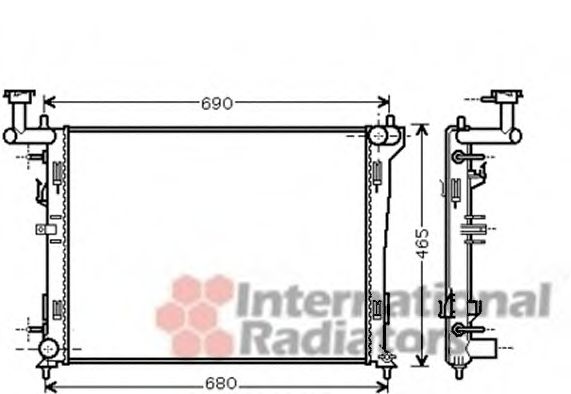 Радиатор охлаждения HYUNDAI;KIA (пр-во Van Wezel)  арт. 82002180 фото1