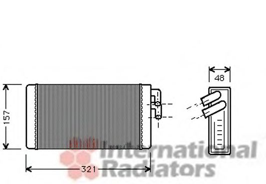 Радиатор отопителя AUDI 100/200/A6 ALL MT/AT (Van Wezel) AVAQUALITYCOOLING арт. 03006052 фото1
