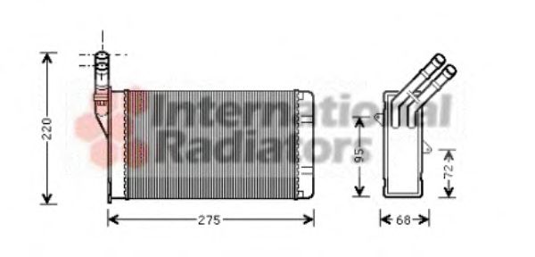 Радиатор отопителя CITR ZX/XANTIA / PEUG 306 (Van Wezel)  арт. 09006055 фото1