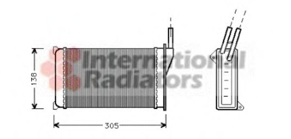 Радиатор отопителя FORD (пр-во Van Wezel) фото1