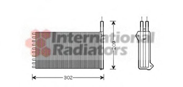 Радиатор отопителя FORD ESCORT/ORION 90-00 (Van Wezel) фото1