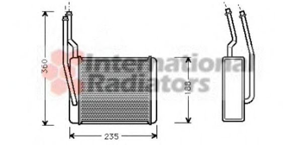 Радиатор отопителя FD FOCUS/TRANSIT LHD 98- (Van Wezel) AVAQUALITYCOOLING арт. 18006272 фото1
