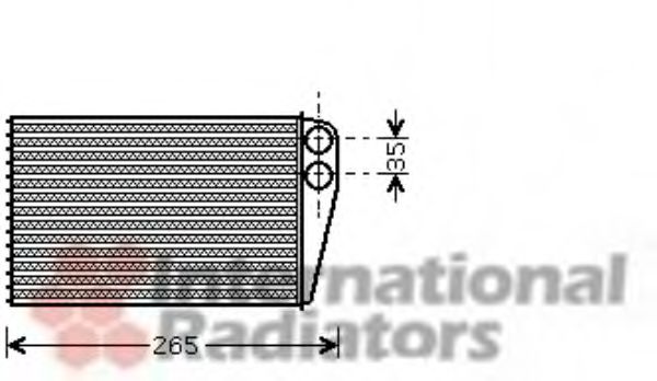 Радиатор отопителя RENAULT MEGANE II (02-) (пр-во Van Wezel)  арт. 43006354 фото1