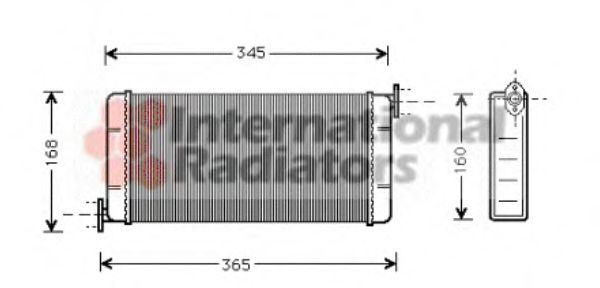 Радиатор отопителя MB W201(190) ALL 83-93 (Van Wezel)  арт. 30006109 фото1