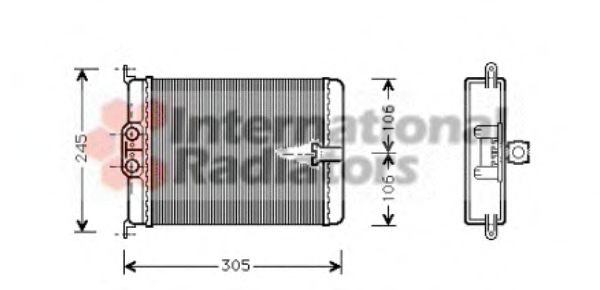 Радиатор отопителя MERCEDES S-CLASS W 140 (91-) (пр-во Van Wezel)  арт. 30006187 фото1