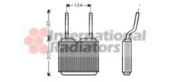 Радиатор отопителя ASTRA F/VECTRA A/CALIBRA (Van Wezel)  арт. 37006132 фото1