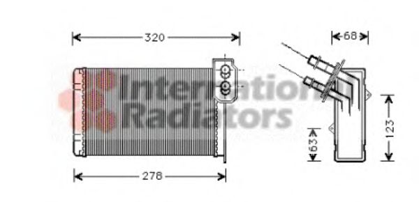 Радиатор отопителя CLIO 1/MEGANE 1/R19 MT/AT (Van Wezel)  арт. 43006048 фото1