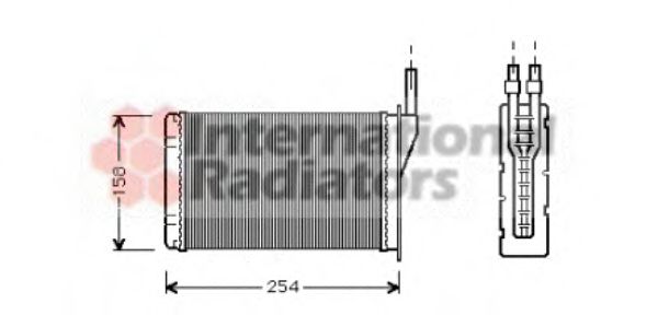 Радиатор отопителя RENAULT EXPRESS/R5/R9/R11 (Van Wezel)  арт. 43006087 фото1