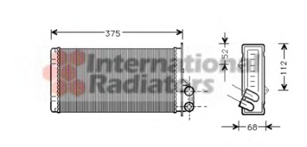 Радиатор отопителя NISSAN; OPEL; RENAULT (пр-во Van Wezel) фото1