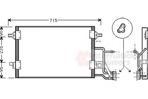 Радиатор кондиционера A4/PASSAT 19TDI/25TDI 97- (пр-во Van Wezel) DELPHI арт. 03005173 фото1