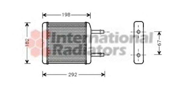 Радиатор отопителя DAEW MATIZ 0.8 MT/AT 98-(пр-во Van Wezel)  арт. 81006024 фото1