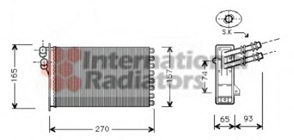 Радиатор отопителя GOLF4/SEAT LEON/TOLEDO (Van Wezel)  арт. 58006173 фото1
