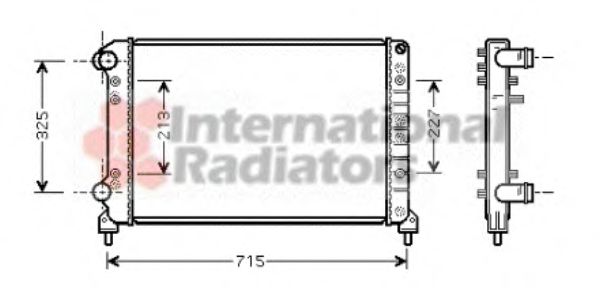 Радиатор охлаждения двигателя DOBLO 1.9D MT +AC 00- (Van Wezel) фото1