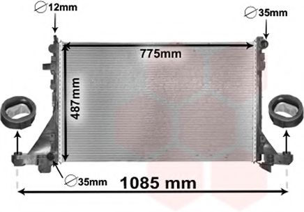 Радиатор охлаждения NISSAN NV 400/OPEL MOVANO B (пр-во Van Wezel)  арт. 43002560 фото1