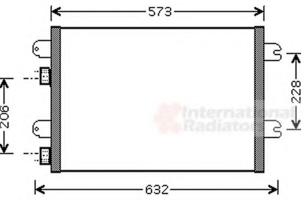 Радиатор кондиционера DACIA LOGAN (04-) (пр-во Van Wezel)  арт. 43005317 фото1