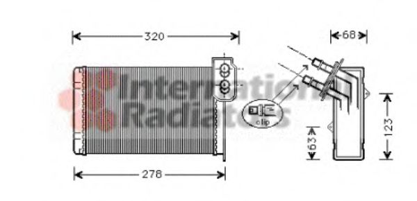 Радиатор отопителя KANGOO ALL 97- (Van Wezel) AVAQUALITYCOOLING арт. 43006099 фото1