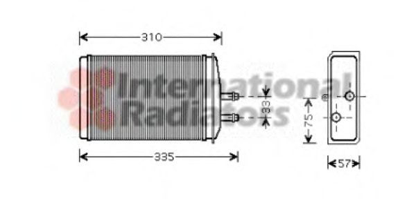 Радиатор отопителя SKODA FELICIA (6U) (94-) 1.3 (пр-во Van Wezel)  арт. 76006016 фото1