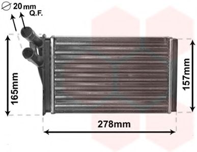 Радиатор отопителя AUDI80/90/A4 / VW PASSAT5 (Van Wezel) NISSENS арт. 03006097 фото1