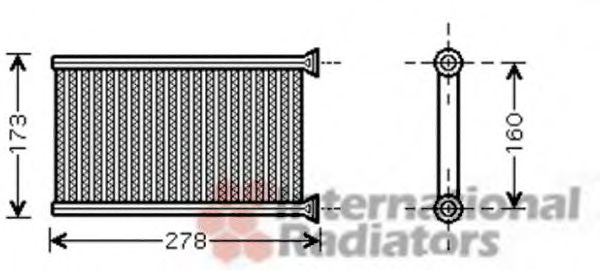 Радиатор отопителя BMW 1/3 Ser 04- (Van Wezel)  арт. 06006342 фото1