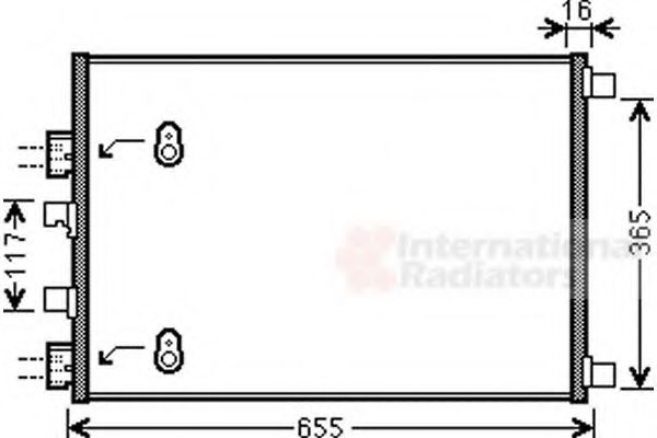 Радиатор кондиционера SCENIC/MEGANE2 19D/20D 02 (пр-во Van Wezel) RENAULT арт. 43005422 фото1