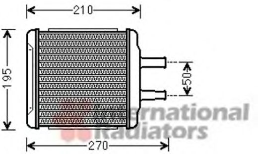 Радиатор отопителя NUBIRA/LACETTI ALL 03- 1.6-1.8 (пр-во Van Wezel) FRIGAIR арт. 81006088 фото1
