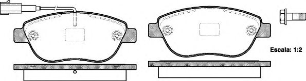 Колодки тормозные диск. перед. (пр-во Remsa) Fiat Doblo Combo 10> / Punto Linea 07> (P9593.11) WOKING BLUEPRINT арт. P959311 фото1