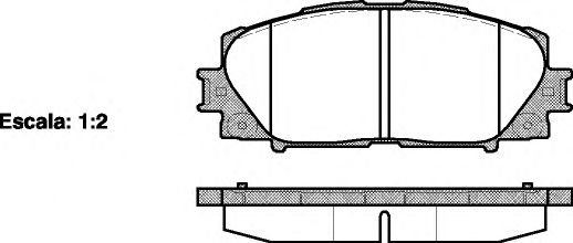Колодки тормозные диск. перед. (пр-во Remsa) Toyota Yaris II 05>,Yaris III 10> (P13243.00) WOKING MINTEX арт. P1324300 фото1