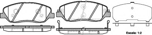Колодки тормозные диск. перед. (пр-во Remsa) Hyundai Genesis 3.8 08-14,Hyundai Santa fe ii 2.0 05-12 (P13263.02) WOKING ABS арт. P1326302 фото1