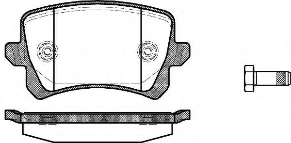 Гальмівні колодки зад. Caddy III/Golf V/Audi A4 03- NK арт. P1242300 фото1