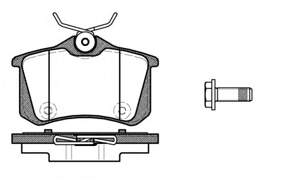 Колодки тормозные диск. задн. (пр-во Remsa) Citroen C4 (04-) DS4 , Peugeot 207 307 308 (P12913.10) WOKING BLUEPRINT арт. P1291310 фото1