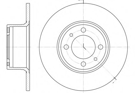 Гальмівний диск Lada 2101-2107 (252х10) FERODO арт. D615600 фото1