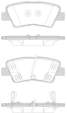 Колодки тормозные диск. задн. (пр-во Remsa) Hyundai Elantra 1.6 10-,Hyundai Elantra 1.8 10- (P12623.42) WOKING ICER арт. P1262342 фото1
