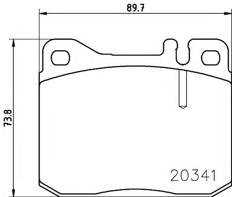 Комплект тормозных колодок, дисковый тормоз REMSA арт. 2034110 фото1