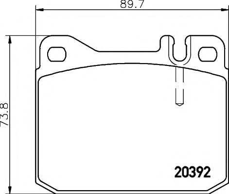 Комплект тормозных колодок, дисковый тормоз DELPHI арт. 2039213 фото1