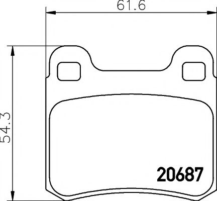 Комплект тормозных колодок, дисковый тормоз BREMBO арт. 2068703 фото1
