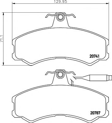 Комплект тормозных колодок, дисковый тормоз REMSA арт. 2074101 фото1