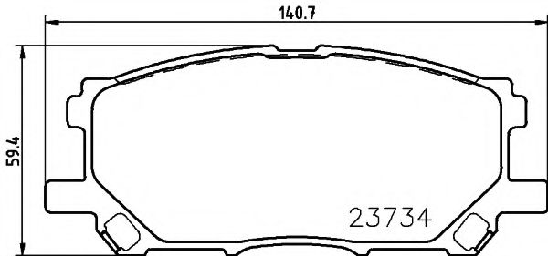 Колодки дискового тормоза LEXUS арт. 2373401 фото1