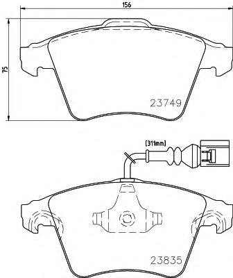 Комплект тормозных колодок REMSA арт. 2374901 фото1