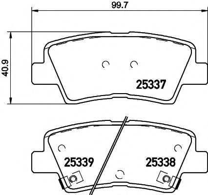 Колодки дискового тормоза BREMSI арт. 2533701 фото1