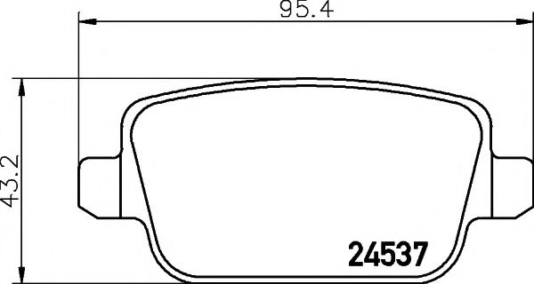 Комплект тормозных колодок, дисковый тормоз DELPHI арт. 2453702 фото1