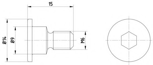 Болт, диск тормозного механизма фото1